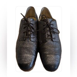 Michael Kors Y2K Leather Glitter Lace Up Shoes 7M